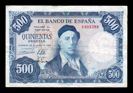 España Spain 500 Pesetas Ignacio Zuloaga 1954 Pick 148 Sin Serie MBC VF - 500 Pesetas