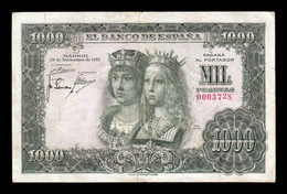 España 1000 Pesetas Reyes Católicos 1957 Pick 149 Sin Serie Low Serial MBC- AVF - 1000 Peseten