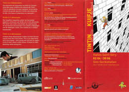 Flyer Encart TINTIN EN VILLE KUIFJE IN DE STAD Halles St Géry - Hergé