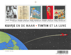 Feuillet Timbre Tintin Et La Lune - Hergé