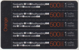 ARMENIA - 500 Drams - 1 Month , Orange Card Prepaid, Exp.date 31/12/2016 , Used - Armenien