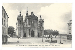 VERSAILLES  (cpa 78)   L'Eglise Saint-Louis Et La Statue De L'Abbé De L'Epée - - Versailles