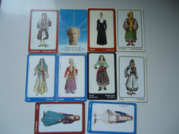 GREECE USED CARDS SET 10 LOCAL COSTUMES - Culture