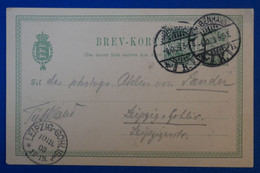 I  23 DANEMARK  BELLE LETTRE RARE 1903 POUR LEIPZIG + TEMOIGNAGE  + AFFRANCHISSEMENT INTERESSANT - Brieven En Documenten