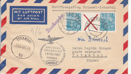 Luchtpost Sabena Brussel To Istanbul Aus DDR See Stamps?????? - Otros & Sin Clasificación