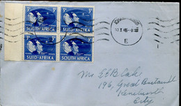South Africa Südafrika Mi# 179-80 Used On Letter -  End Ooff WWII - Victory Issue - FDC