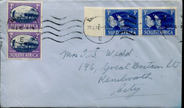 South Africa Südafrika Mi# 177-80 Used On Letter -  End Ooff WWII - Victory Issue - FDC