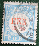 Postage Due Timbre-taxe 1 Gulden Type D III Tand. 12½ NVPH PORT 12 P12D 1881-87 Gestempeld /Used NEDERLAND - Postage Due
