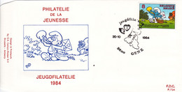 B01-270 2150  BD P734 FDC Rare Smurf Schtroumpf Peyo 20-10-1984 3600 Genk €12 - 1981-1990