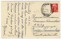 ITALIE / ITALIA 1933 " PIROSCAFO POSTALE ITALIANO * ESPERIA * " Cartolina Da Venezia A Berlino, Germania - Marcophilie