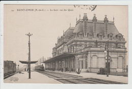 Delcampe - SAINT OMER - PAS DE CALAIS - LA GARE VUE DES QUAIS - TRAIN - Saint Omer