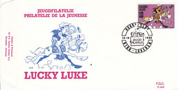 B01-270 2390  BD P956 FDC   Rare Lucky Luke Morris 13-10-1990 9160 Lokeren €13 - 1981-1990