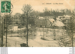 08 SEDAN. Place Nassau Sous La Neige 1913 - Sedan