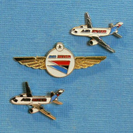 3 PIN'S //  ** AIR INTER / Cie AÉRIENNE FRANÇAISE 1958 / 1997 FUSION AVEC AIR FRANCE ** - Avions