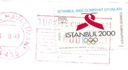 TURQUIE TP Jeux Olympiques Sur Carte Postale Entière - Covers & Documents