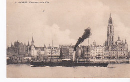 Anvers Panorama De La Ville Péniche ? Remorqueur ? Navire De Commerce. - Antwerpen
