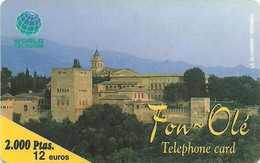 SPAIN : FON12A 2000pta Fon-ole La Alhambra Grenada / Rev Text USED - Autres & Non Classés