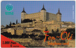 SPAIN : FON11C 1000pta Fon-ole El Alcazar Toledo / Rev WHITE USED - Otros & Sin Clasificación