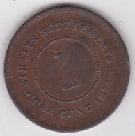 Straits Settlements 1 Cent 1874 Victoria, En Bronze, KM# 9 - Maleisië