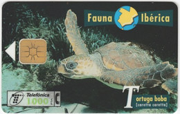 SPAIN ESP60 1000pta FAUNA Tortuga  Boba  Turtle USED - Sonstige & Ohne Zuordnung