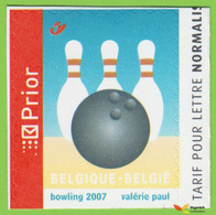 Voyo BELGIUM 2007 Mi#3654IBD  ** MINT MNH Bowling Selfadh. Prior Left - Boule/Pétanque