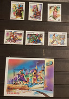 ROYAUME DU CAMBOGE 2000 CHILDREN'S STORIES COMPLET SET+BLOCK PERFORED MNH - Disney