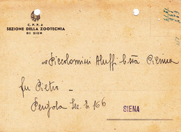SIENA - CARTOLINA PUBBLICITARIA COMMERCIALE "CONSORZIO PROVINCIALE PRODUTTORI AGRICOLTURA/SEZ.ZOOTECNIA" - 1940 - Siena