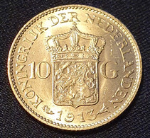 Netherlands 10 Gulden 1913 (Gold) - Monete D'Oro E D'Argento