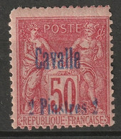 French Offices Cavalle 1893 Sc 6 Yt 7 MH* Some Disturbed Gum - Ungebraucht