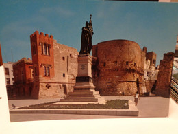 Cartolina Otranto Prov Lecce  Monumento Ai Caduti E Vecchie Torri - Lecce