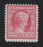 US #367 1909 Carmine Perf 12 Wmk 191 MNH F-VF SCV $10.50 - Unused Stamps