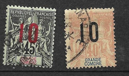 Grande Comore  N° 26A  Et 27A  Oblitérés      B/TB           - Used Stamps