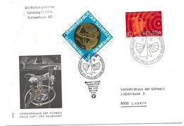 274 - 5 - Enveloppe Avec Oblit Spéciale "Eröffnung Der Halle Luft-und Raumfahrt Luzern - Vignette D'après Erni 1972" - Marcophilie