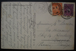 Oberreifenberg 1922 Carte Pour  Fougax-et-Barrineuf, Cachet D'arrivée Tireté (Ariège France) - Briefe U. Dokumente