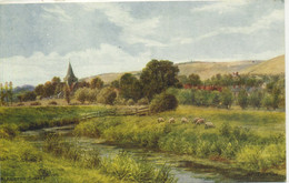 A R QUINTON SALMON ART CARD 1-63-04-07 (REPRO) - ALFRISTON, SUSSEX - Quinton, AR