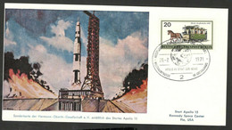 BERLIN - GERMANY - CARD - ROCKET - APOLLO 15 , HAMBURG - 1971. - Andere & Zonder Classificatie