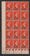 France - 1926-27 - N°Yv. 227 - Semeuse 90c Sur 1f05 - Bloc De 15 Bord De Feuille - Neuf Luxe ** / MNH / Postfrisch - Neufs