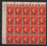 France - 1926-27 - N°Yv. 227 - Semeuse 90c Sur 1f05 - Bloc De 20 Bord De Feuille - Neuf Luxe ** / MNH / Postfrisch - Neufs