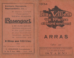 Carte Arras ( Offert Par S.T.A.R.N. 1934 Région Nord ) - Altri