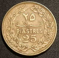 LIBAN - LEBANON - 25 PIASTRES 1972 - KM 27.1 - Liban