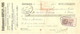 TRAITE 1931 - Éts HARTLEY & PONS SAINT QUENTIN AISNE - VULCANISATION - SÉNÉCHAL FRERES SUCCESSEURS - Droguerie & Parfumerie