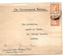 MLY020A/ MALAYA - Dienstpost 1937, Kuala Pumpur Nach London - Federated Malay States