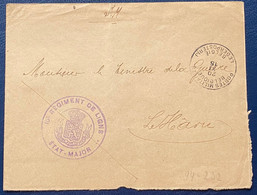 Lettre 1er Regiment De Ligne/ Etat Major Pour Le Havre Obl "Postes Militaires Belges" TTB - Oorlog 40-45 (Brieven En Documenten)