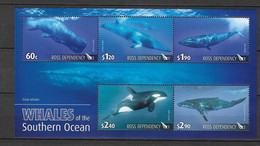 Dépendance De Ross (Nouvelle Zélande) Bloc Feuillet N° 2** Faune Baleines - Unused Stamps