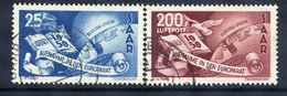 SAAR (French Occupation) 1950 Admission To The Council Of Europe Used. SG 294-95; Michel 297-98. - Gebraucht