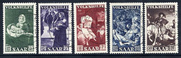 SAAR (French Occupation) 1951 National Relief Fund Set Of Five Values. Fine Used. Michel 309-313. - Gebraucht