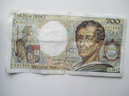 200  FRANCS    1988         MONTESQUIEU       TTB - 200 F 1981-1994 ''Montesquieu''