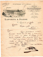 1 Facture  Laporte & Dosse Gravure Imprimerie Lithographie Fabrique De Registres ANVERS   1909 - 1800 – 1899