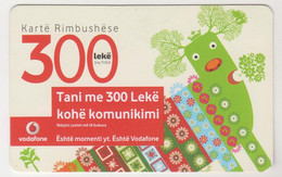 ALBANIA - Eshte Momenti Yt. , Vodafone - Refill Card 300 Lek, Used - Albanien