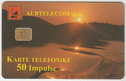 ALBANIA - Sunset ,05/99, 50 U, Tirage 180,000, Used - Albanie